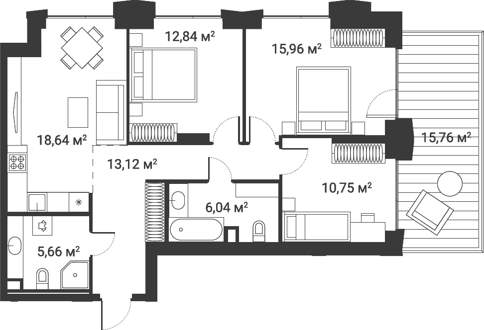 4+ комнаты, 80.5 м², 2/28 этаж, ЖК «Первый Нагатинский»
