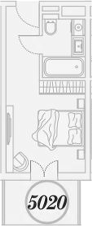 Студия, 26.3 м², 5/7 этаж, ЖК «ГК Сан Гарден Хотел&СПА»