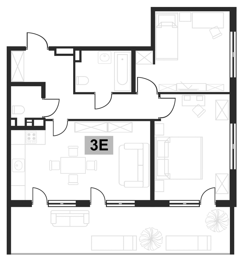3-комн. квартира, 62.8 м² в ЖК Клубная резиденция Европа — фото 2