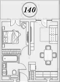 2-комн. квартира, 40.7 м² в ЖК ГК Сан Гарден Хотел&СПА — фото 2