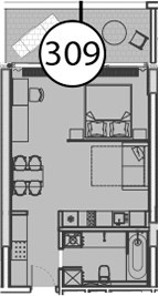 Студия, 54.7 м², 9/9 этаж, ЖК «Гостиничный комплекс Поляна Пик»