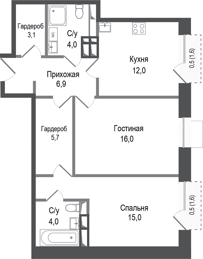 2-комн. Киноквартал