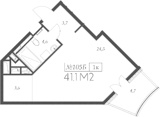 Продается 1-комн. квартира, 36.4 м²