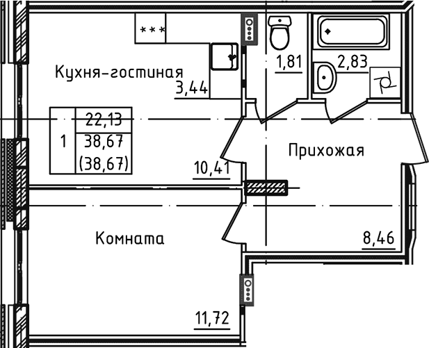 2-комн. Зеленый город
