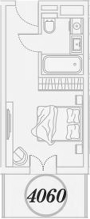 Студия, 26.3 м², 4/7 этаж, ЖК «ГК Сан Гарден Хотел&СПА»