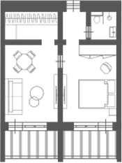 2-комн. Alean Family VOLNA