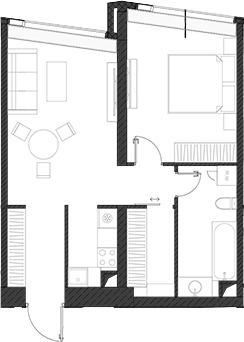Студия, 54.72 м², 11/85 этаж, ЖК «Дом Дау»