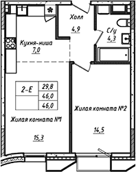 2-комн. УНО.Соколиная гора