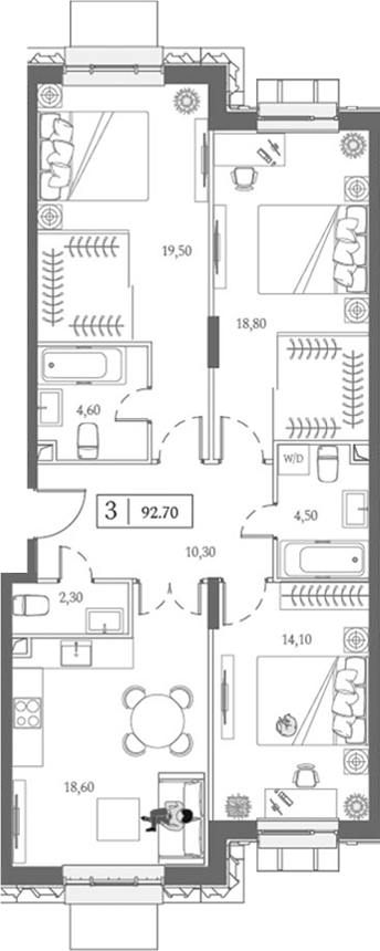 4-комн. Dream Towers