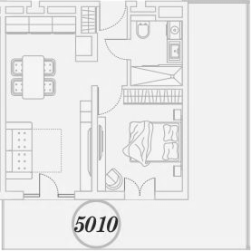 1-комн., 55.5 м², 5/7 этаж, ЖК «ГК Сан Гарден Хотел&СПА»