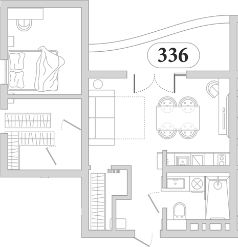 1-комн. квартира, 46.8 м² в ЖК Эден Ривьера — фото 2