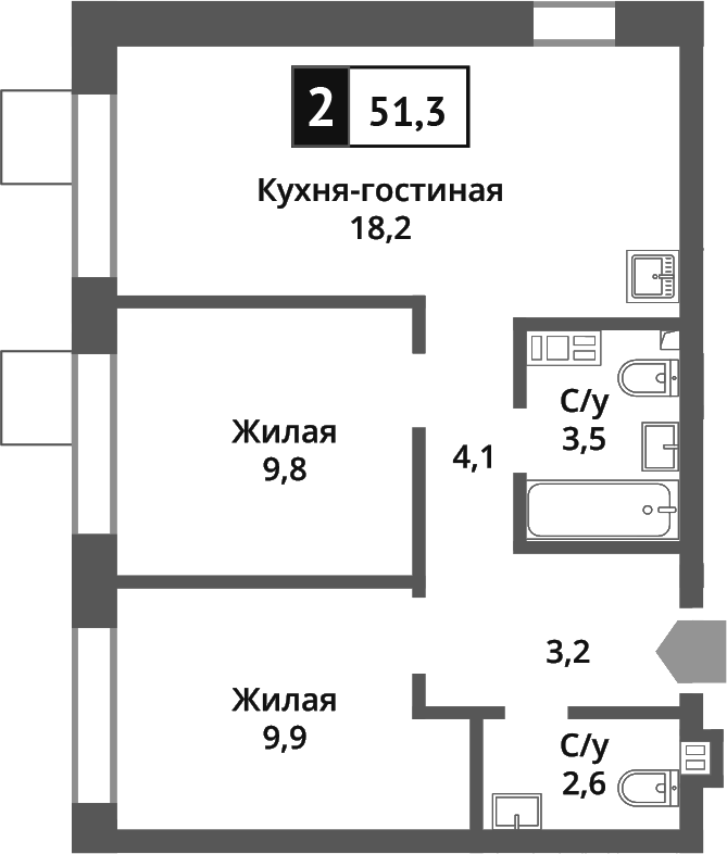 3-комн. Никольский квартал Отрада