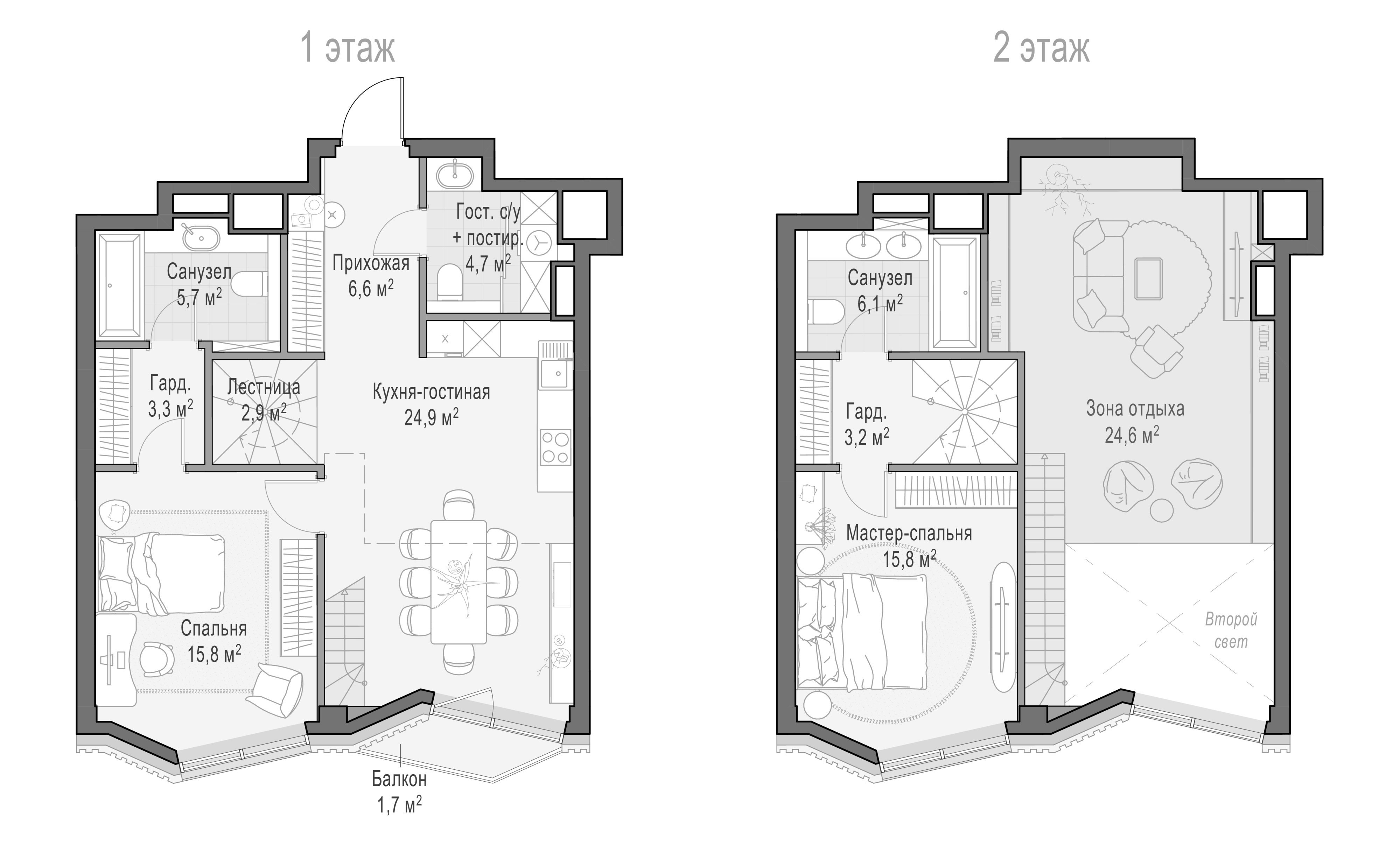 3-комн., 89.69 м², 9/15 этаж, ЖК «Квартал Тишинский бульвар»