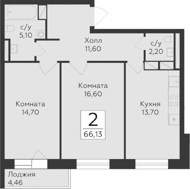 2-комн. Малаховский