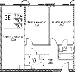 3-комн. Наметкин Тауэр
