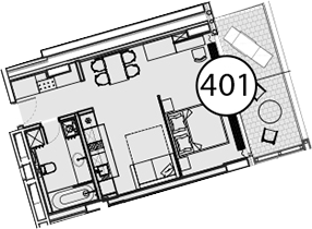 Студия, 56.9 м², 6/9 этаж, ЖК «Гостиничный комплекс Поляна Пик»
