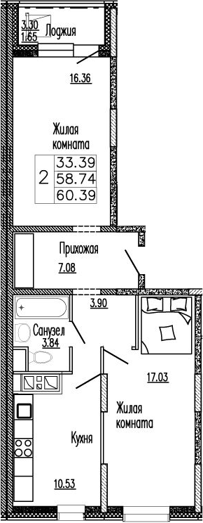2-комн. Клевер