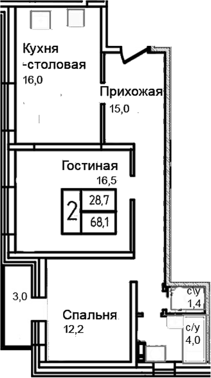 3-комн. Троицкий