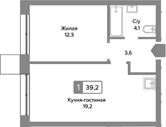 2-комн. Сити квартал Отрада