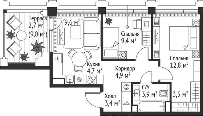 3-комн. СЕТ