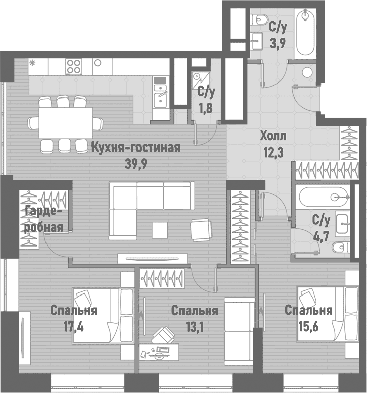 4-комн. Ренессанс