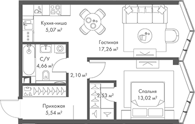 2-комн. МИРА