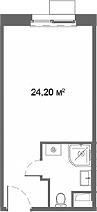 Студия, 24.2 м², 17/21 этаж, ЖК «Ситимикс»
