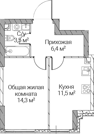 1-комн. СЕЗАР СИЛИКА