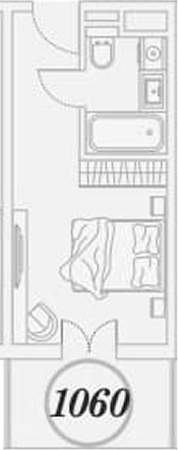 Студия, 27.3 м², 1/7 этаж, ЖК «ГК Сан Гарден Хотел&СПА»