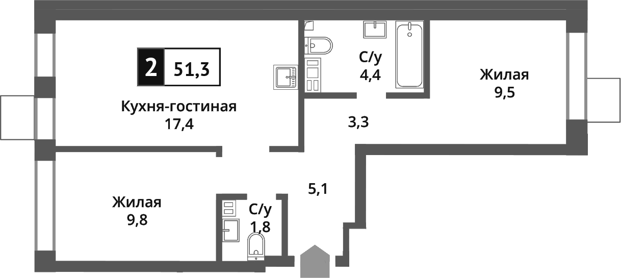 3-комн. Никольский квартал Отрада