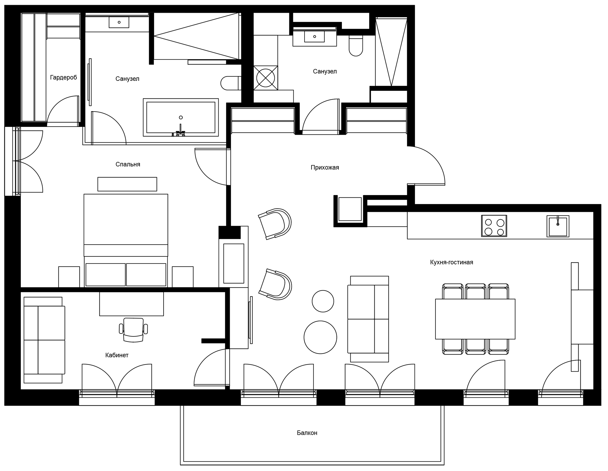 Свободная планировка River Residences