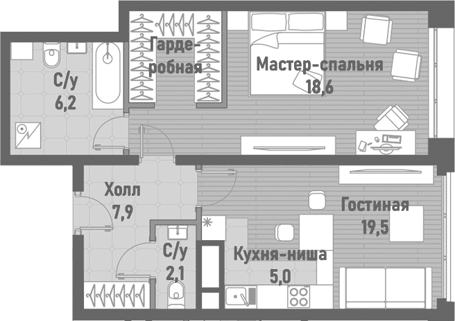 2-комн. Ренессанс