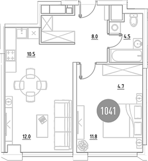 2-комн., 51.5 м², 26/29 этаж, ЖК «ВЭРИ на Ботанической»