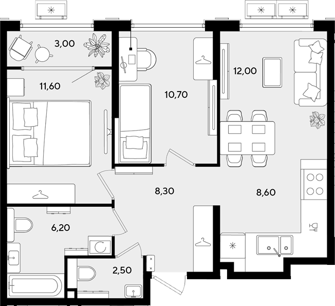 Продается 3-комн. квартира, 59.9 м²