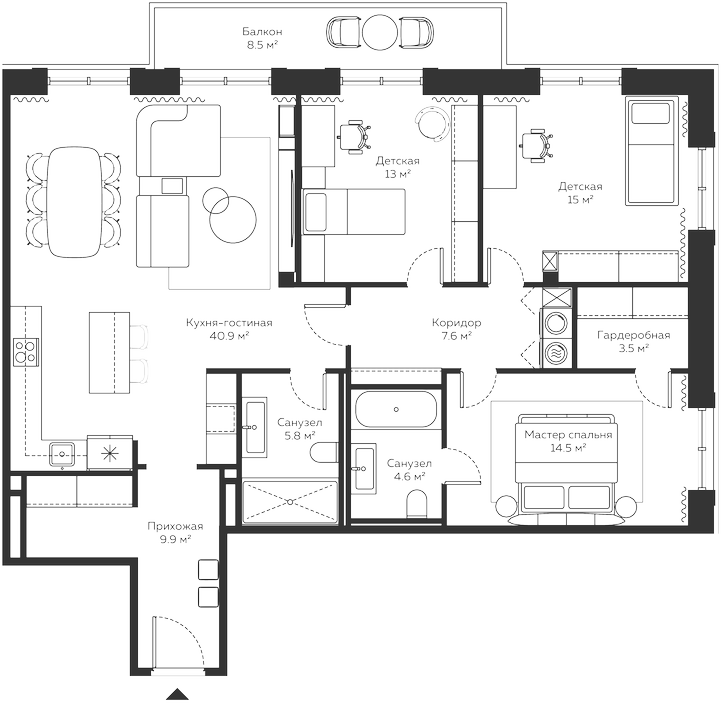 4-комн. River Residences