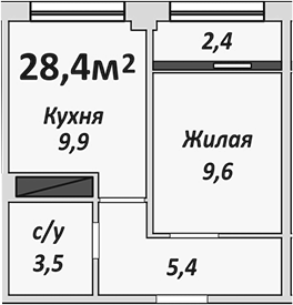 Продается 1-комн. квартира, 28.4 м²