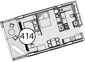 Студия, 55.1 м², 6/9 этаж, ЖК «Гостиничный комплекс Поляна Пик»