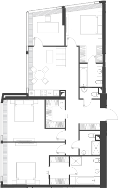 Студия, 129.72 м², 29/85 этаж, ЖК «Дом Дау»