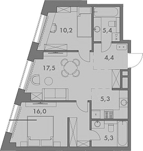 3-комн. Родина Парк