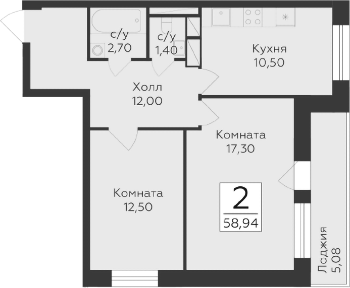2-комн. Малаховский