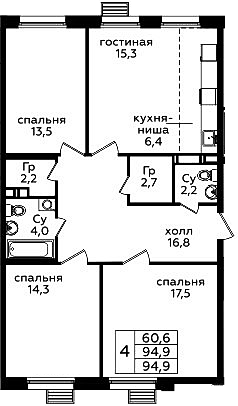 4-комн. ЭкоБунино
