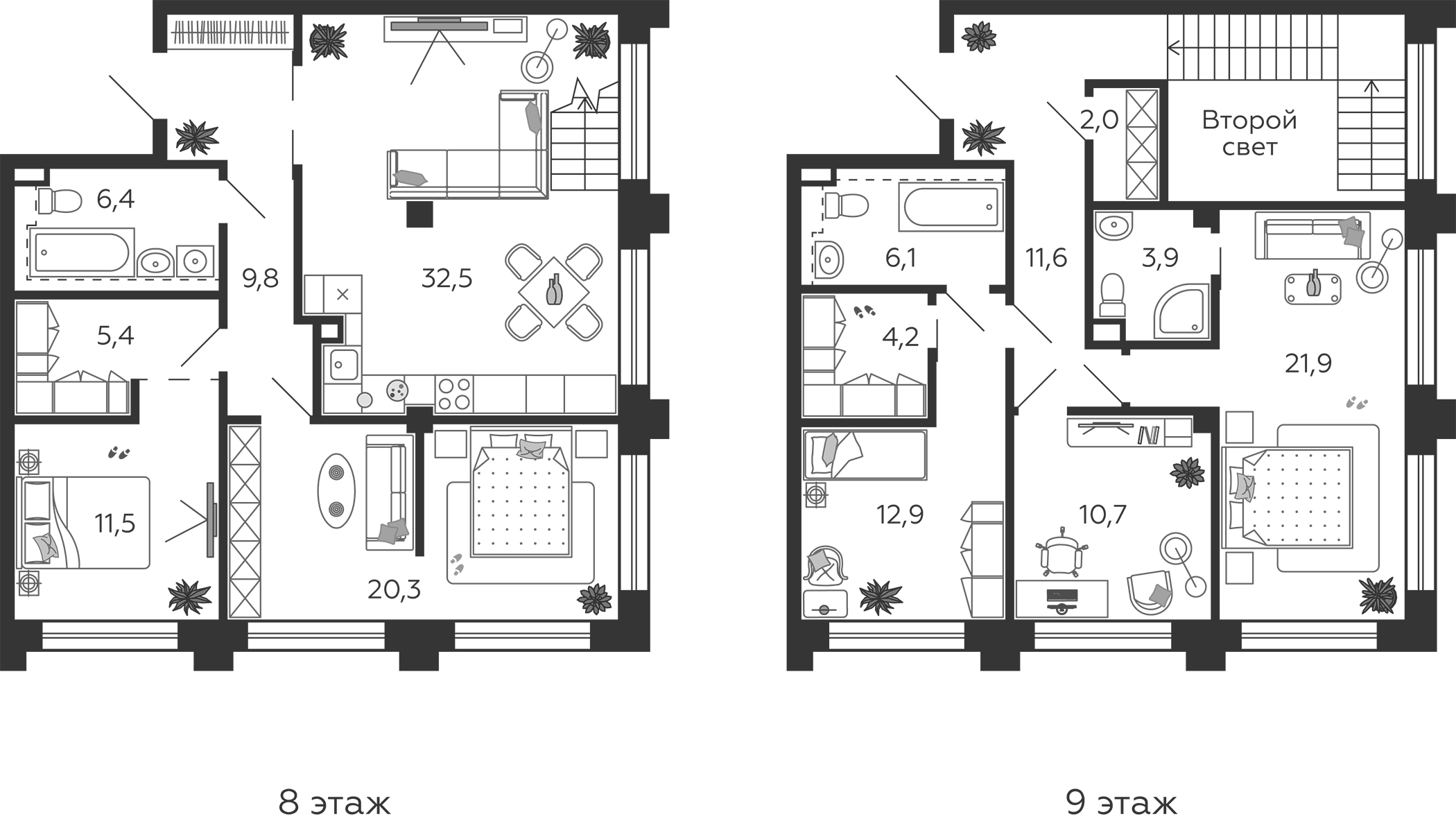 4+ комнаты, 157.4 м², 8/27 этаж, ЖК «Шагал»