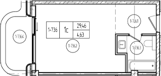 Студия квартира, 28.61 м² в ЖК Лучи — фото 2