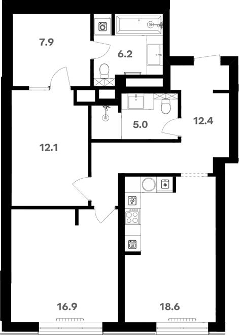 Свободная планировка RIVER HOUSE Щелково