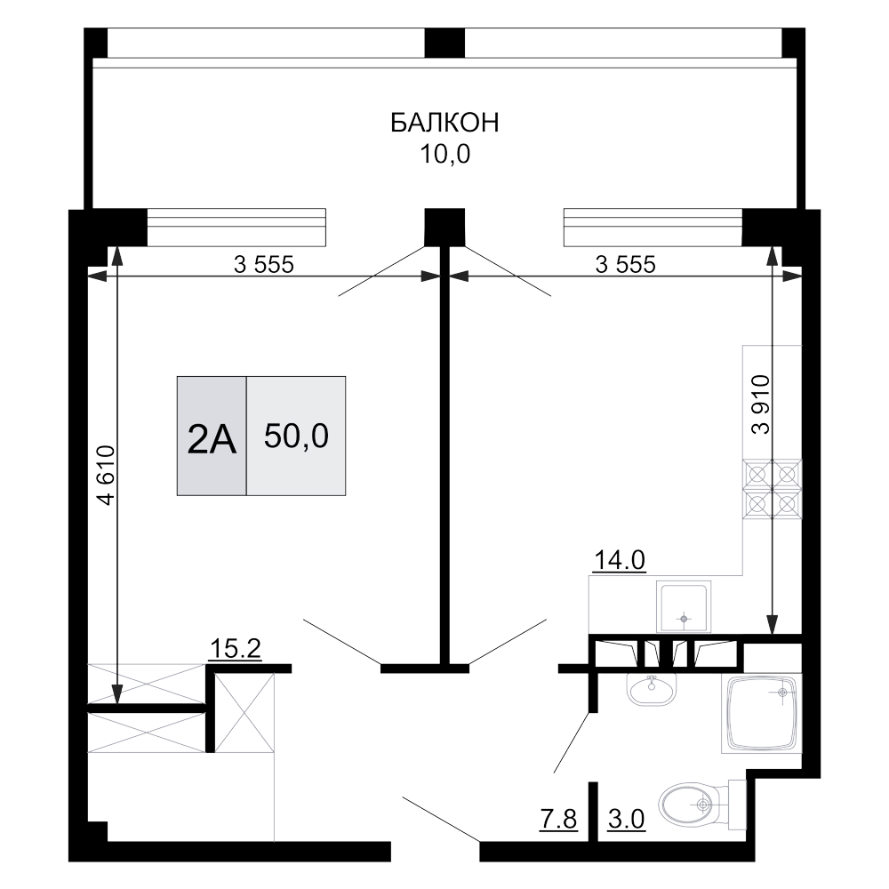 Продается 2-комн. квартира, 40 м²