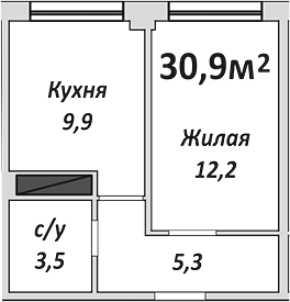 Продается 1-комн. квартира, 30.9 м²