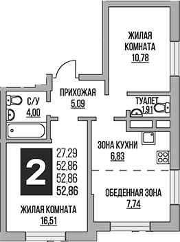 3-комн. Гранель Живописный