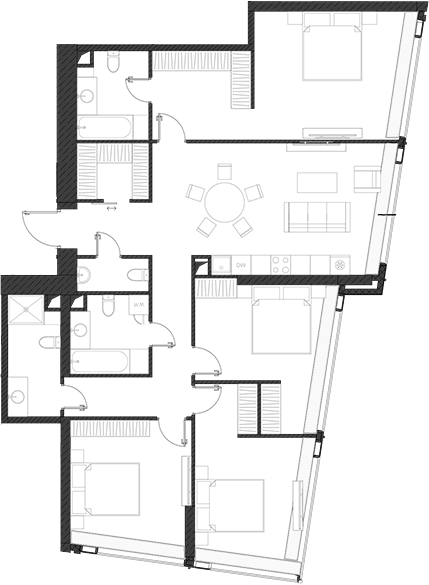 Студия, 138.94 м², 15/85 этаж, ЖК «Дом Дау»