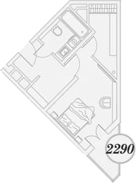 1-комн., 37 м², 2/9 этаж, ЖК «ГК Сан Гарден Хотел&СПА»