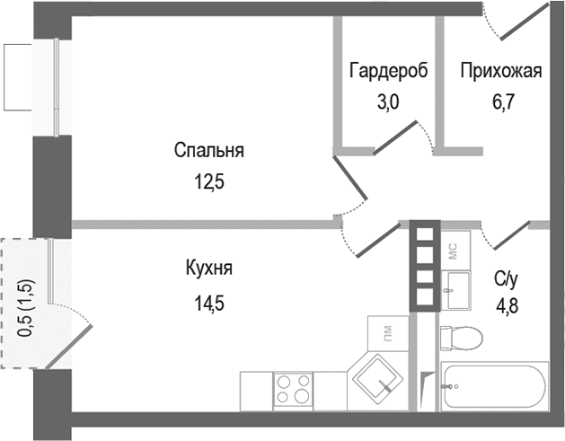 1-комн. Киноквартал